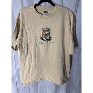 Vintage TSC Heavy Weight Ocean Journey Tiger Graphic T-Shirt XL Mens